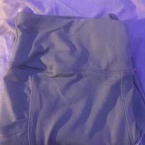 Blue High-Waisted Leggings